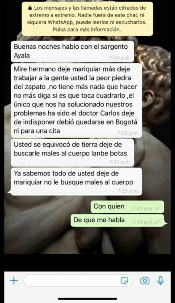 Le expongo las cosas y situaciones