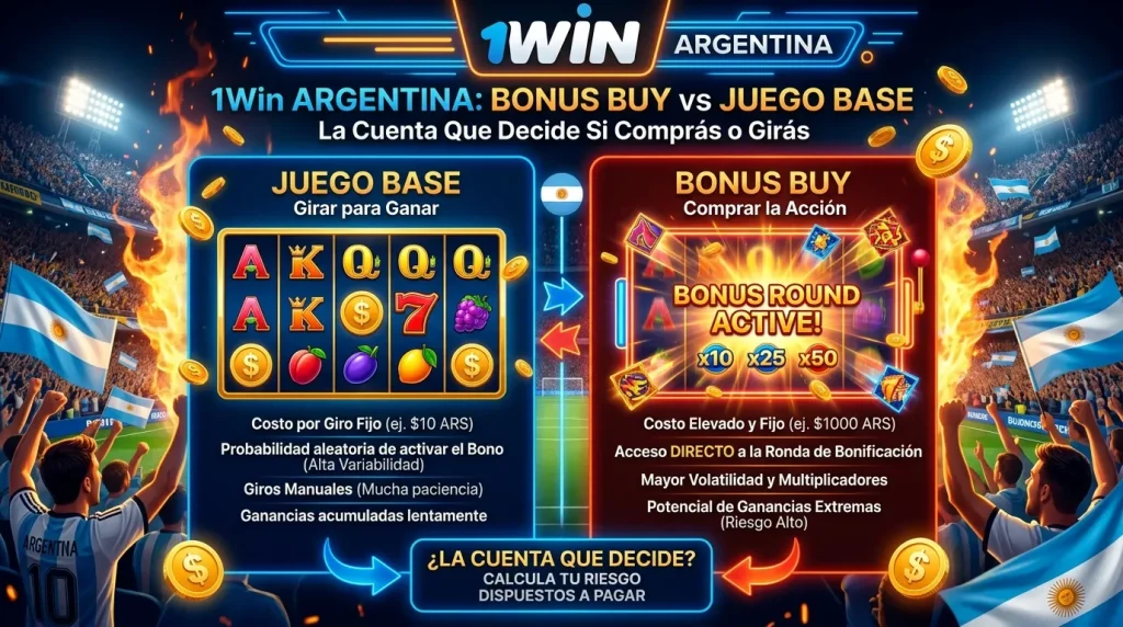 1Win Argentina: Bonus Buy vs Juego Base — La Cuenta Que Decide Si Comprás o Girás