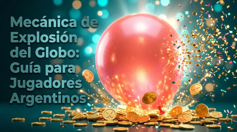 Giant coral-pink balloon about to burst, with golden coins and confetti.